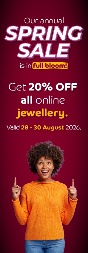Spring Sale — 20% off all online jewellery, valid 28 to 30 August 2026